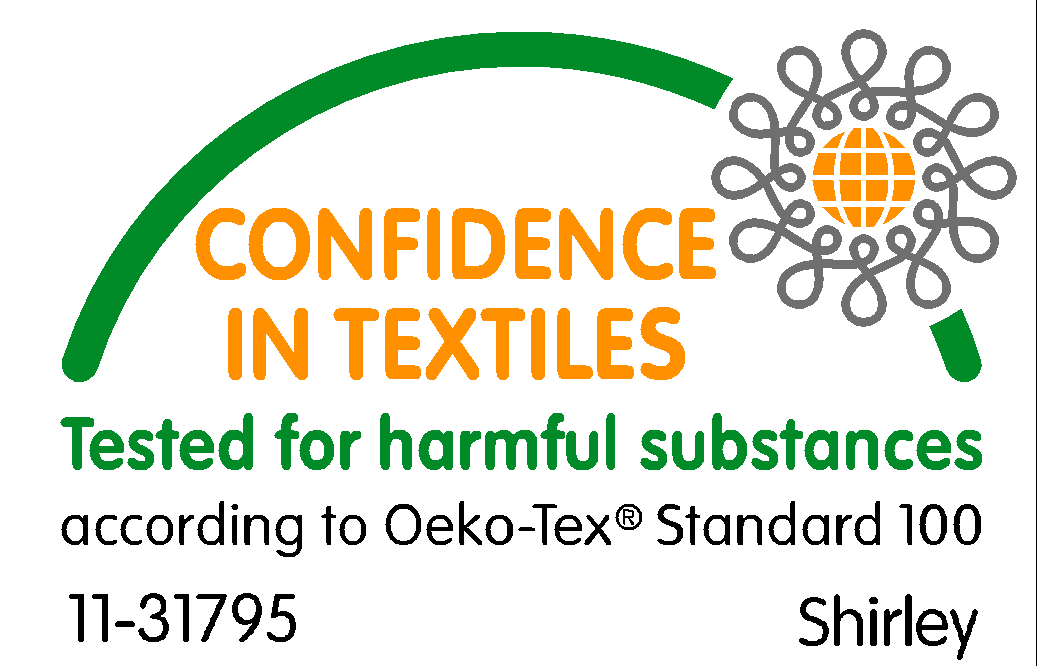 Our fabrics are certified to oeko-tex 100